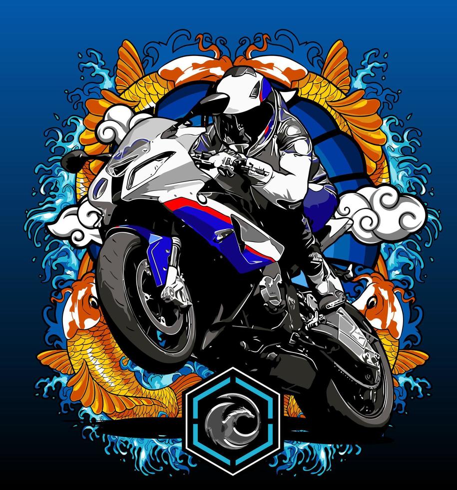 plantilla de vector de motocicleta