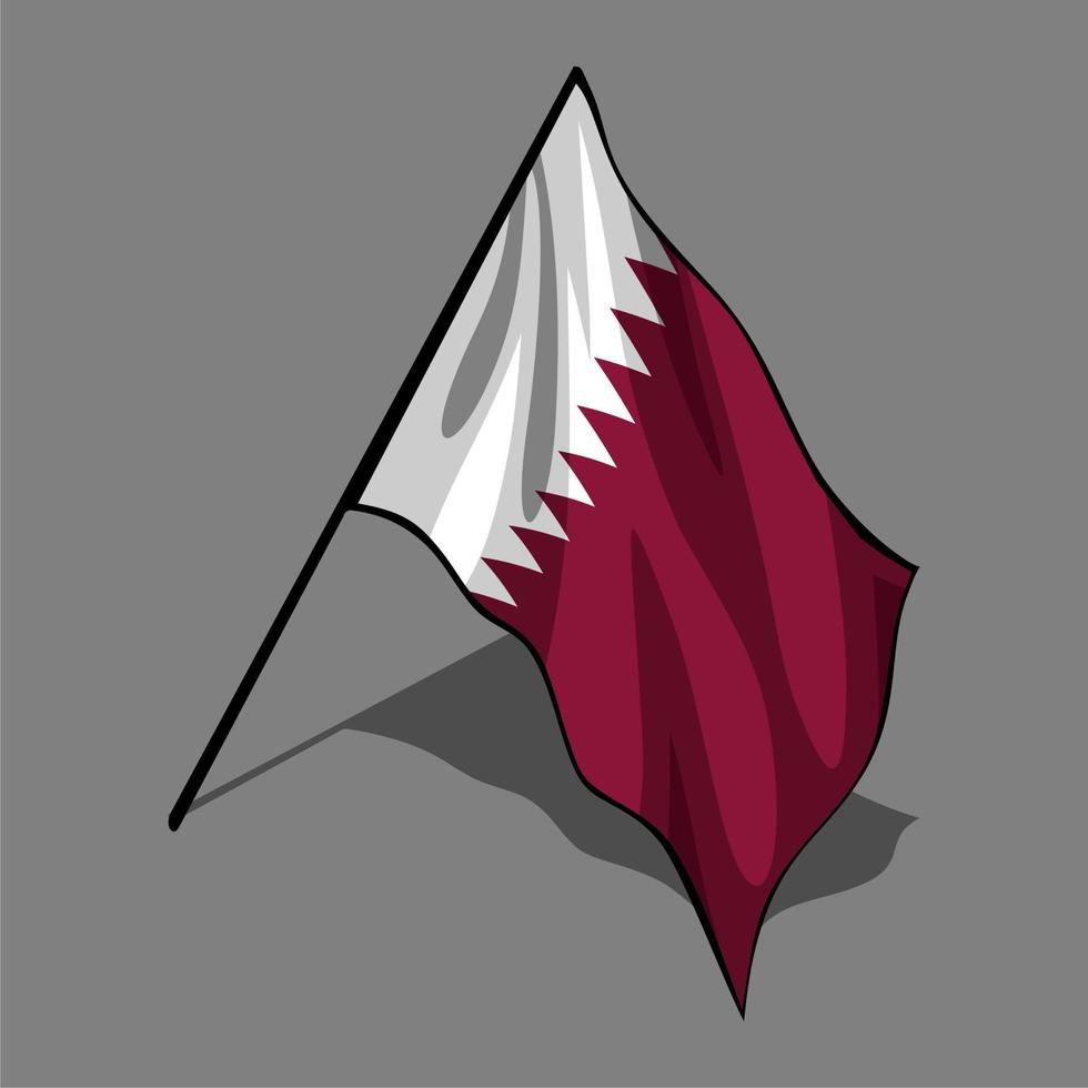 bandera del país qatar vector