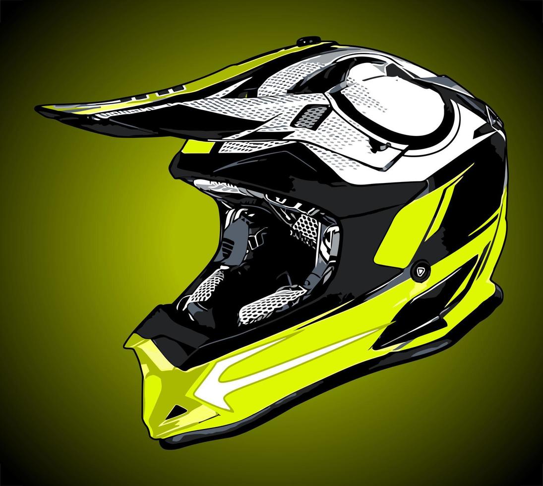 vector de casco de moto