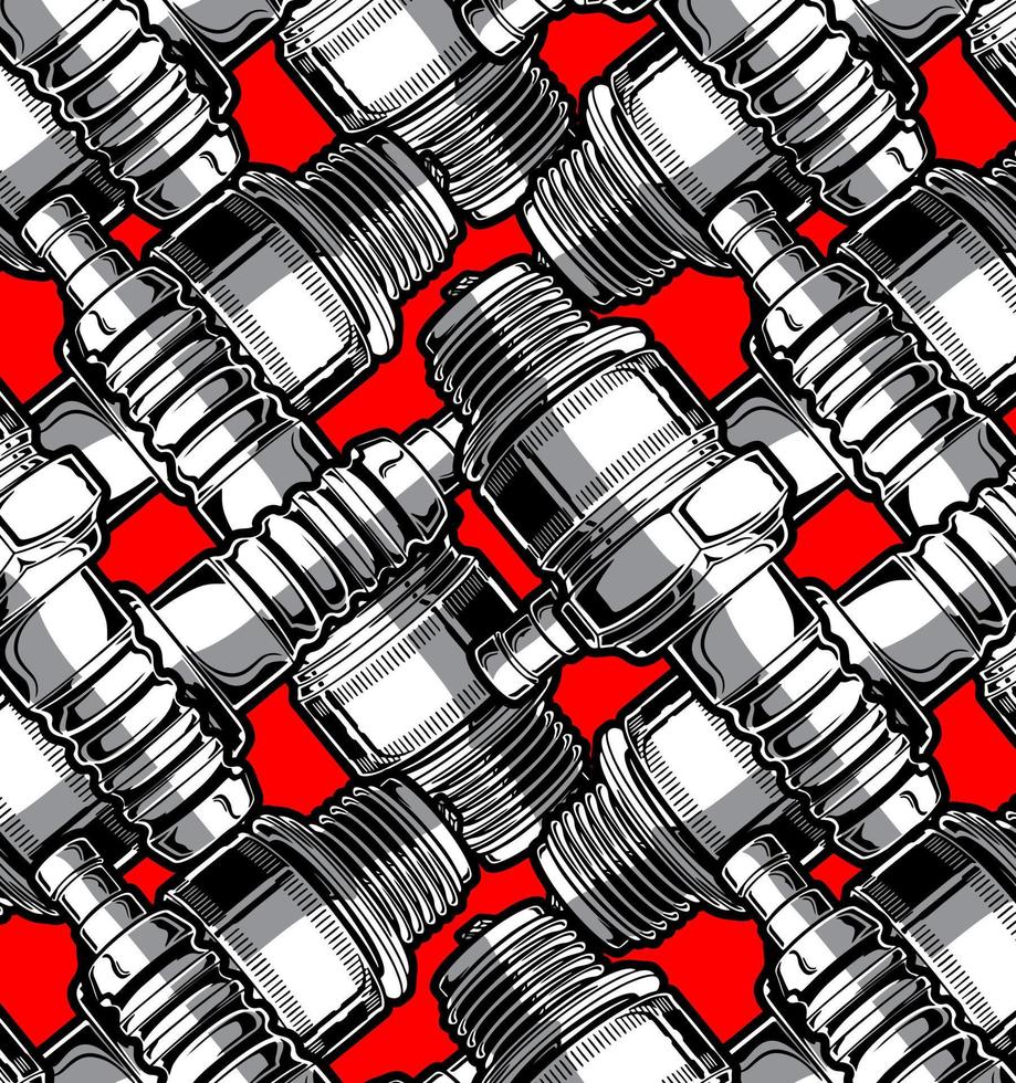 spark plug pattern vector