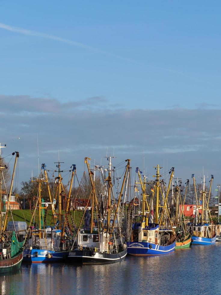 greetsiel,germany,2020-the village of Greetsiel at the north sea in germany photo