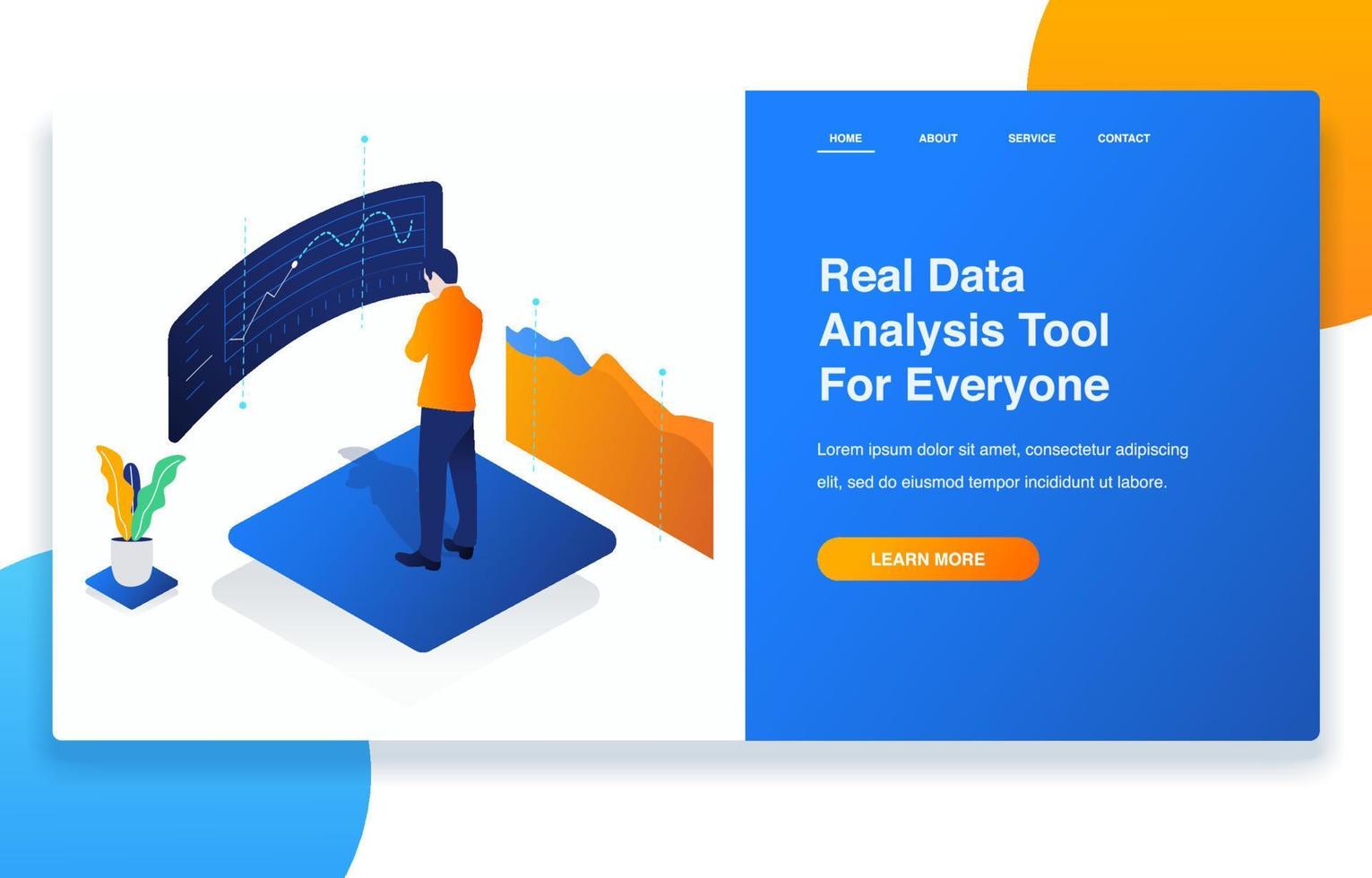 Man Analyzing Data While Standing vector