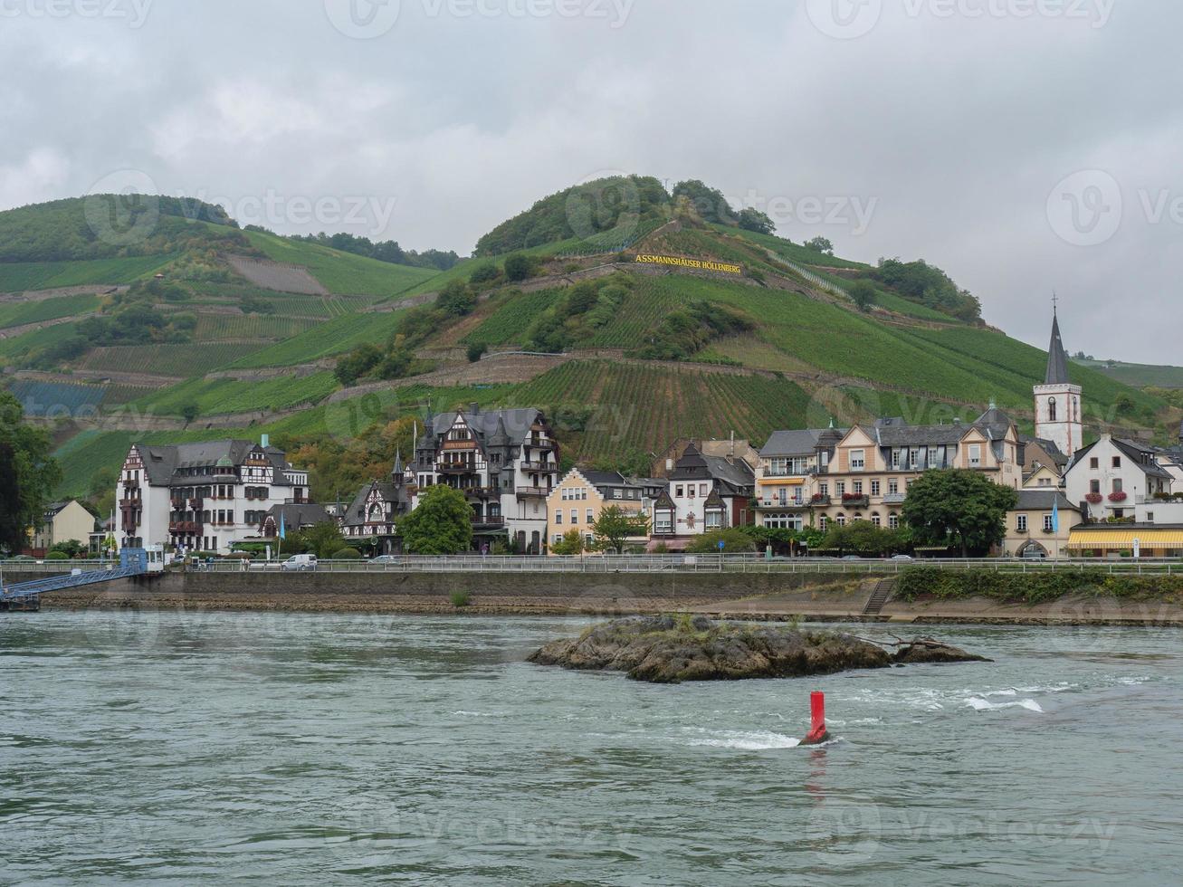 the river rhine near bingen photo