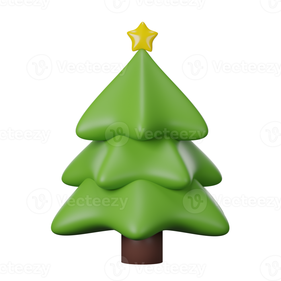 3D Christmas trees png