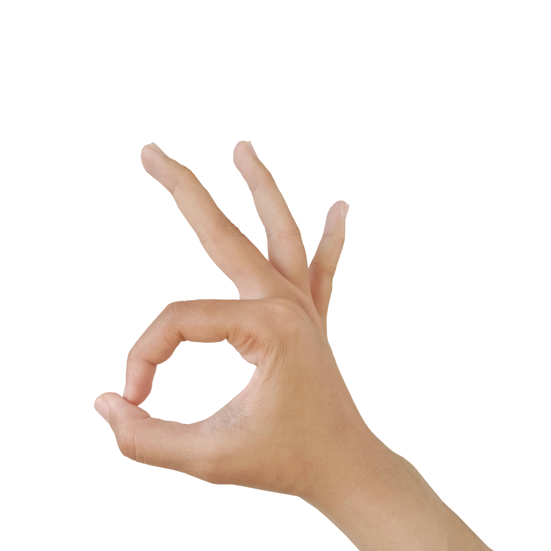Close Up Asian Female Hand Show Pinch Gesture Made Ok Sign Finger Arm text-slang-of-2023-surveying-parents-of-teens-on-the-latest-slang