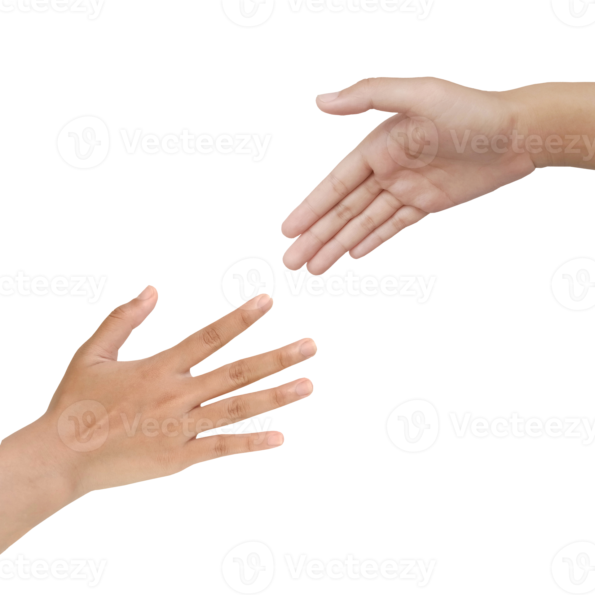 Close up Asian female unrecognizable business women shaking hands, sign