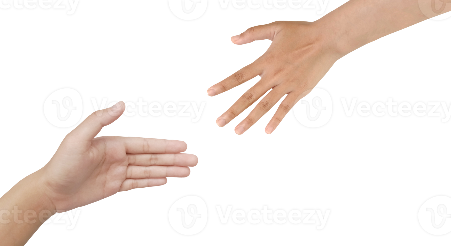 Close up Asian two female unrecognizable business women shaking hands, sign arm and hand isolated on a white background copy space symbol language doing business png