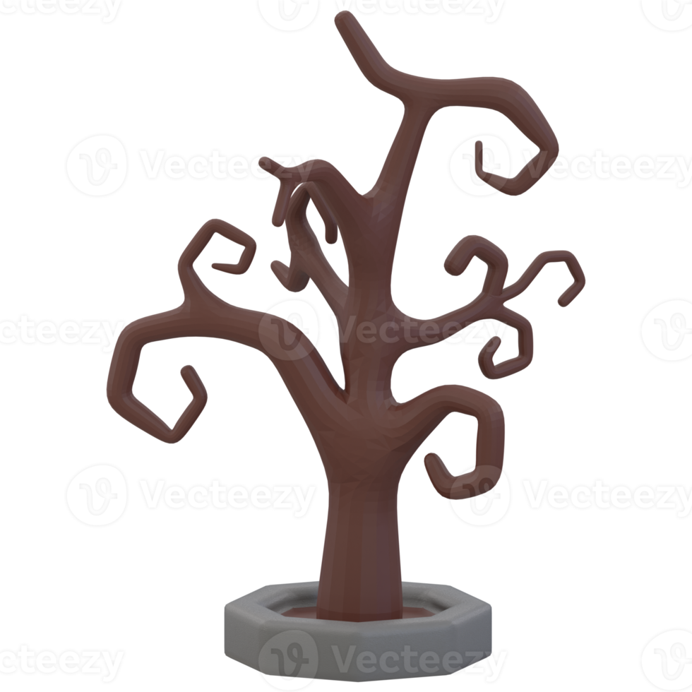 3d rendering halloween icon  -  tree png