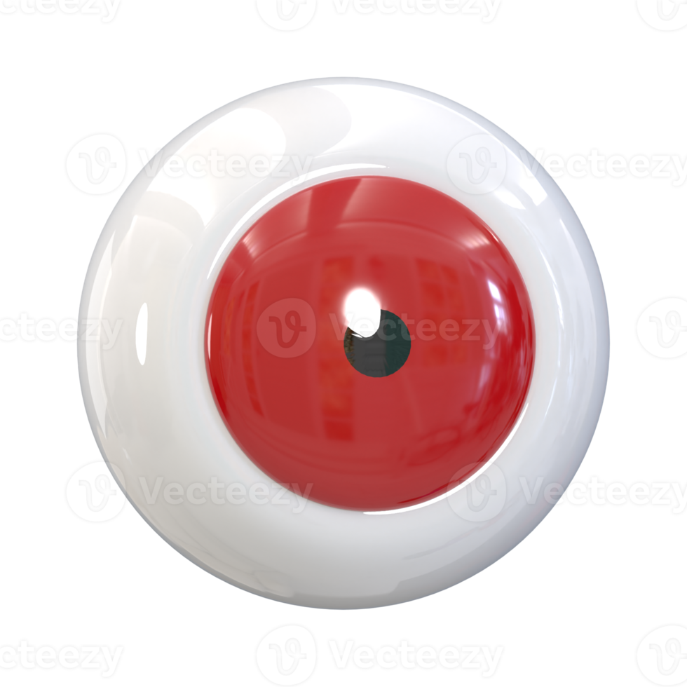 3d rendering halloween icon  -  red eye png