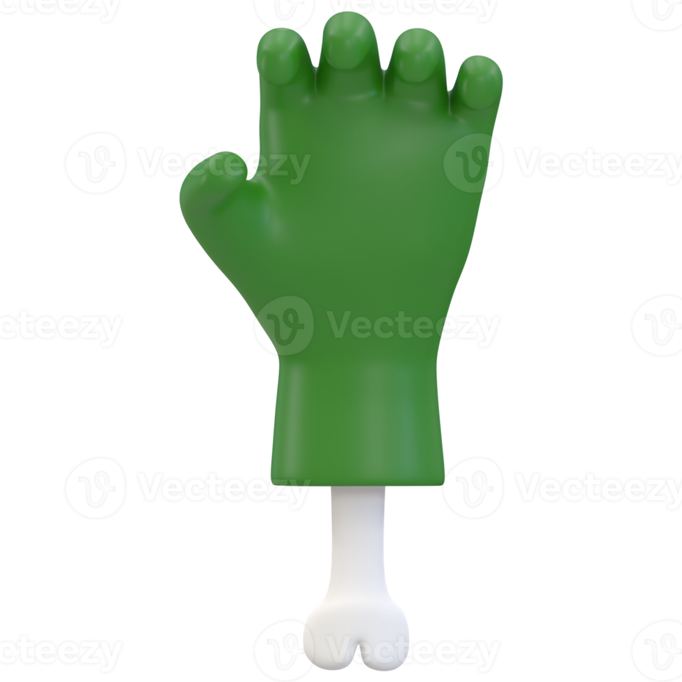 3d rendering halloween icon  -  zombie hand png