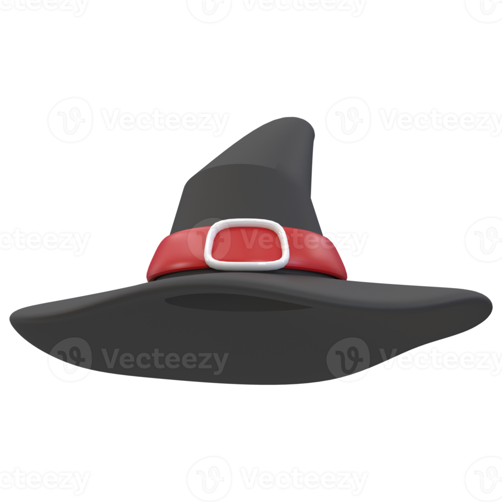 3d tolkning halloween ikon - trollkarlar hatt png