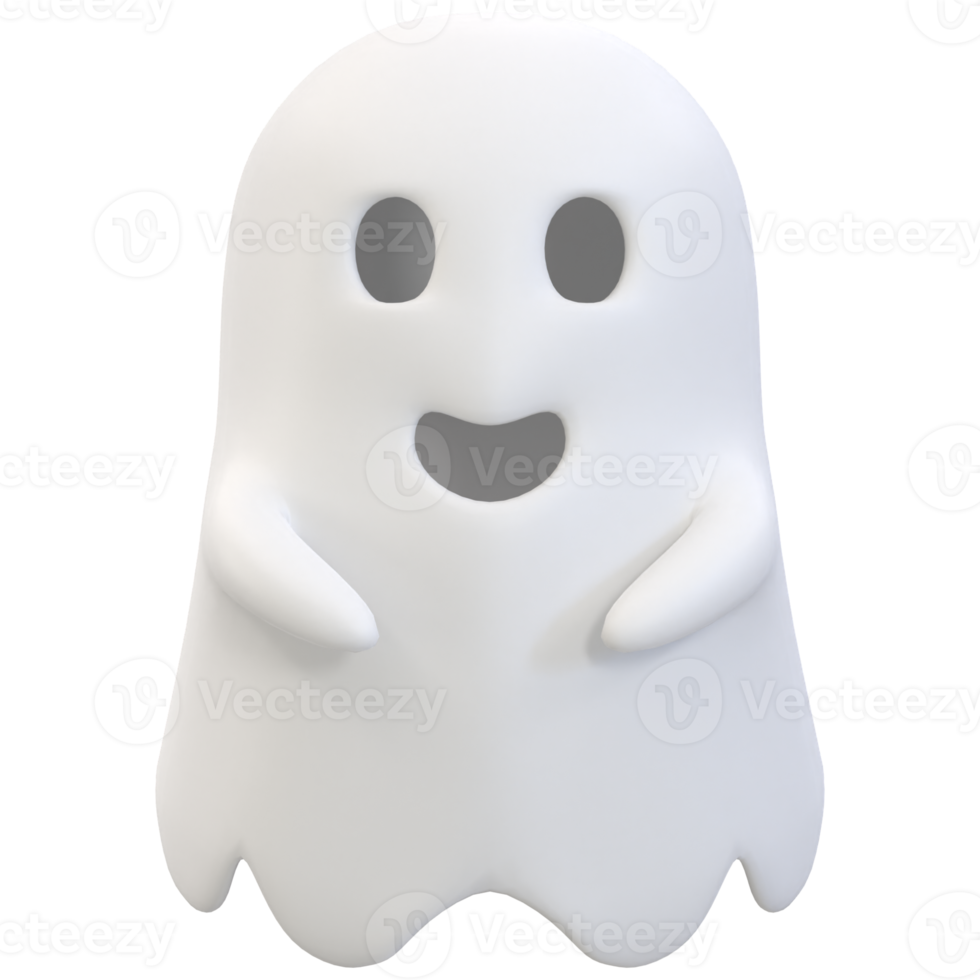 3d rendering halloween icon  -  ghost png