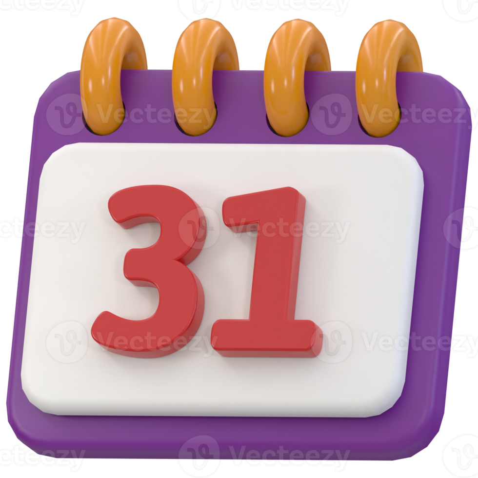 3d renderen halloween icoon - oktober kalender png