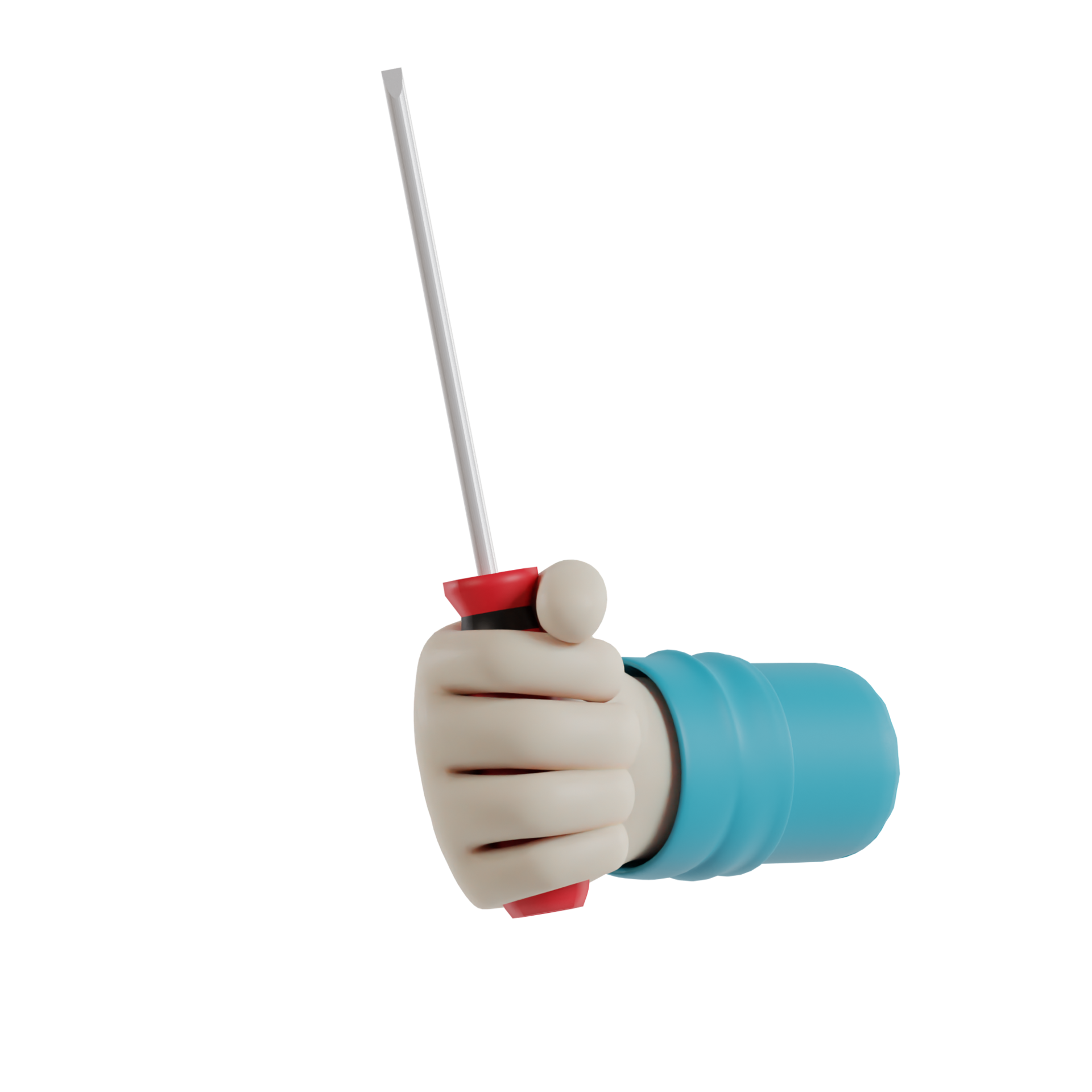 3D Isolated Hand Holding Tools 11222278 PNG