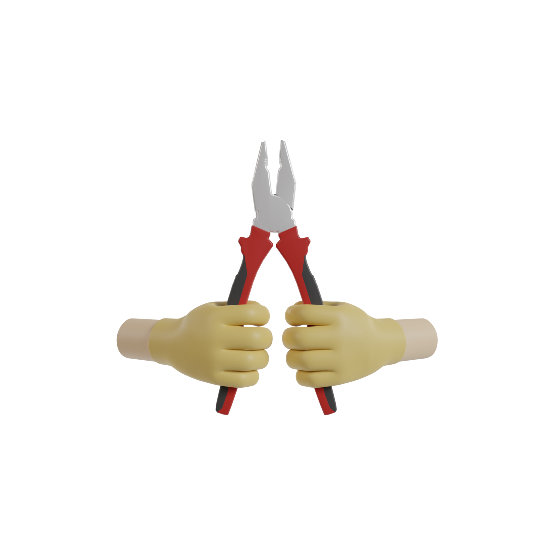3D Isolated Hand Holding Tools 11222279 PNG