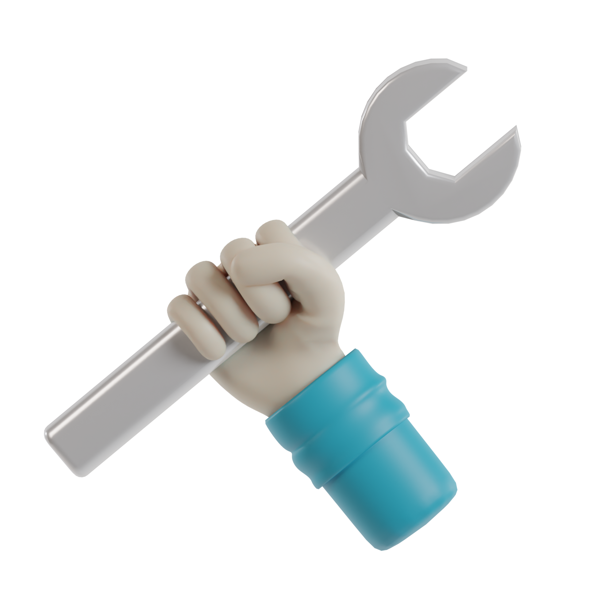 3D Isolated Hand Holding Tools 11222281 PNG
