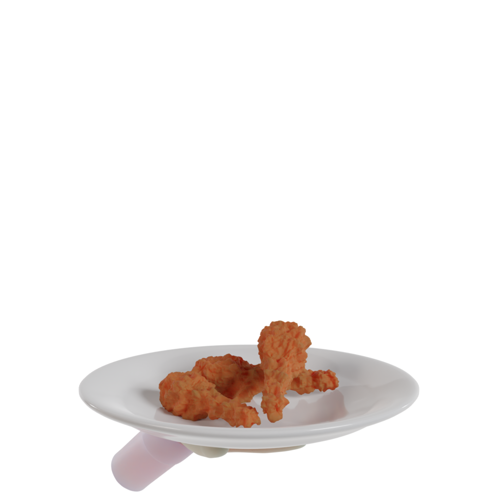 3d isolato mano Tenere cibo png