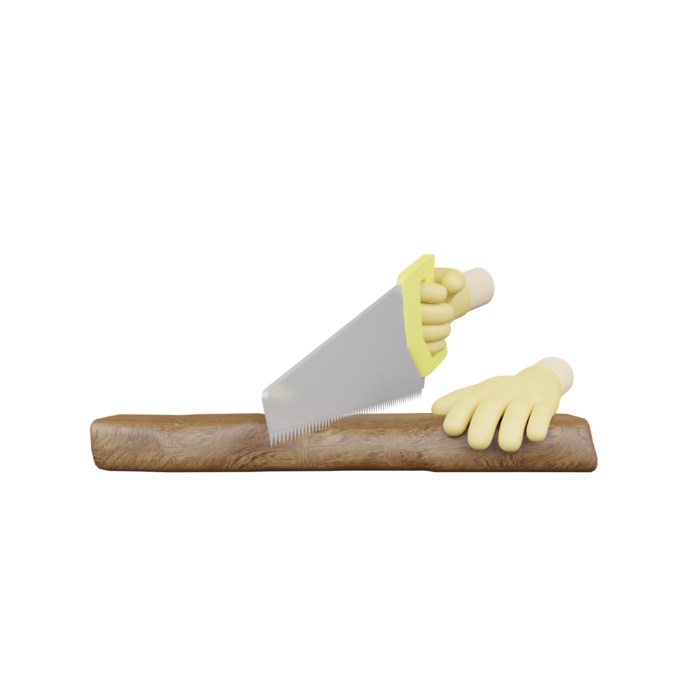 Herramientas de sujeción de mano aislado 3d png