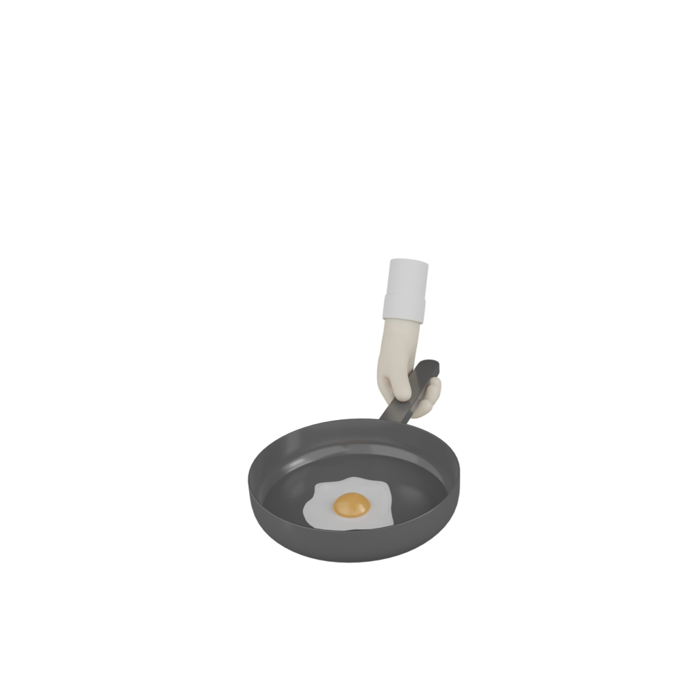 3D Isolated Hand's Cooking png