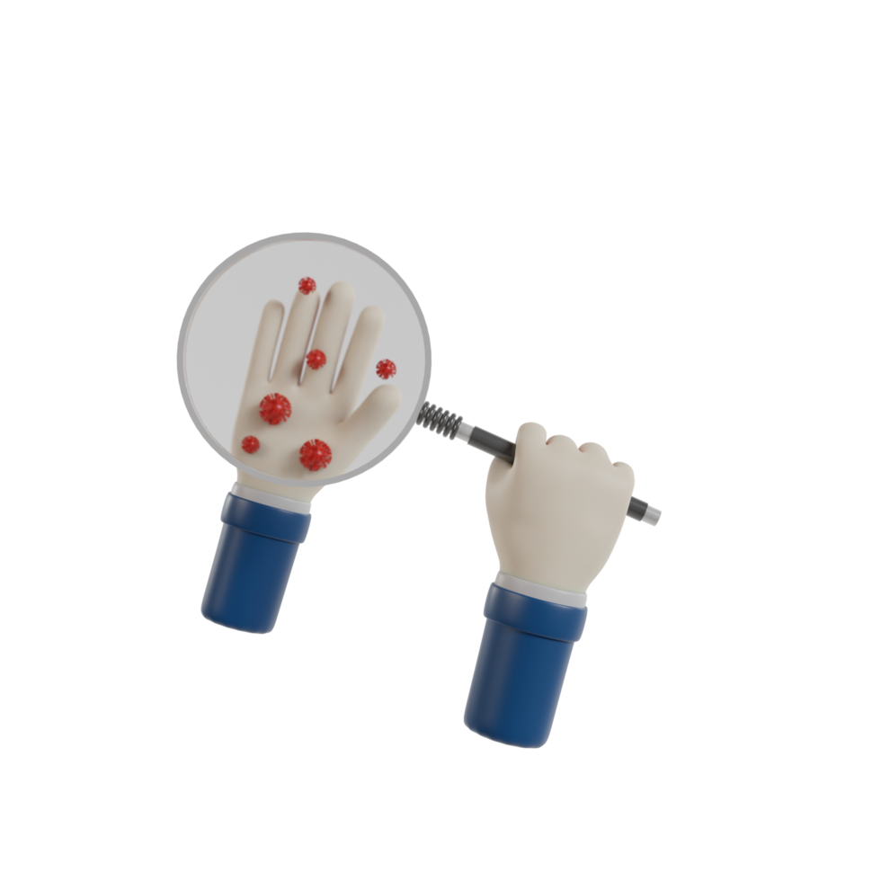 3D Isolated Hygiene Hand png