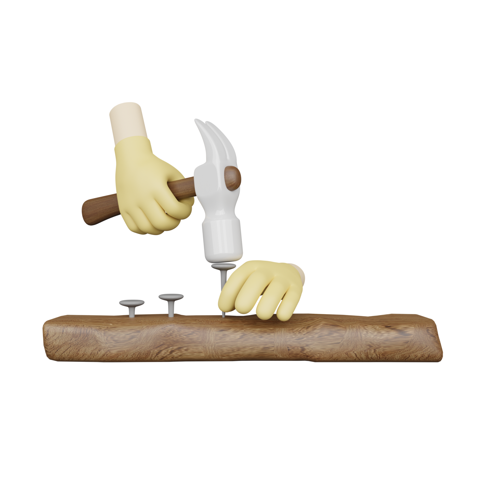 3D Isolated Hand Holding Tools 11222329 PNG