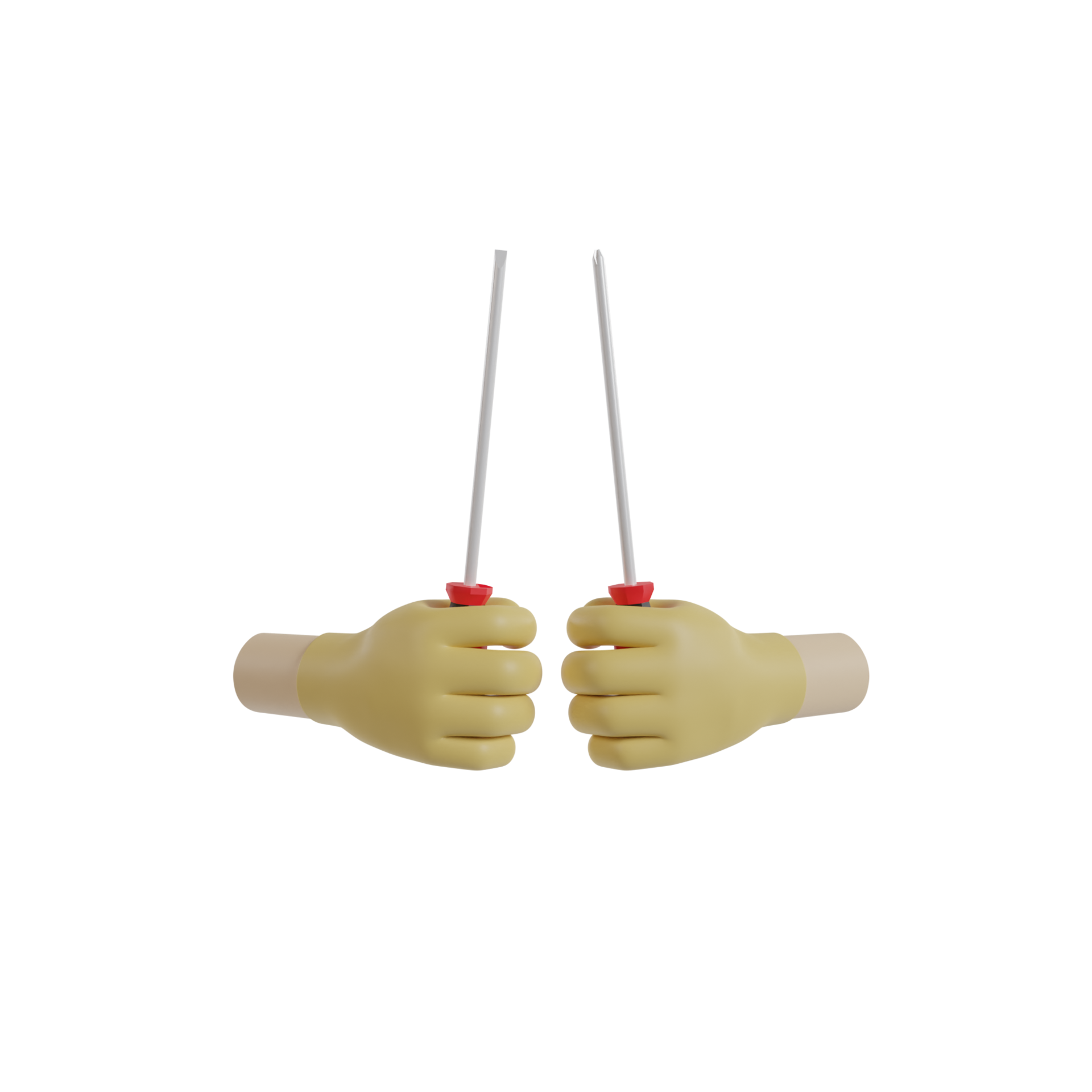 3D Isolated Hand Holding Tools 11222336 PNG