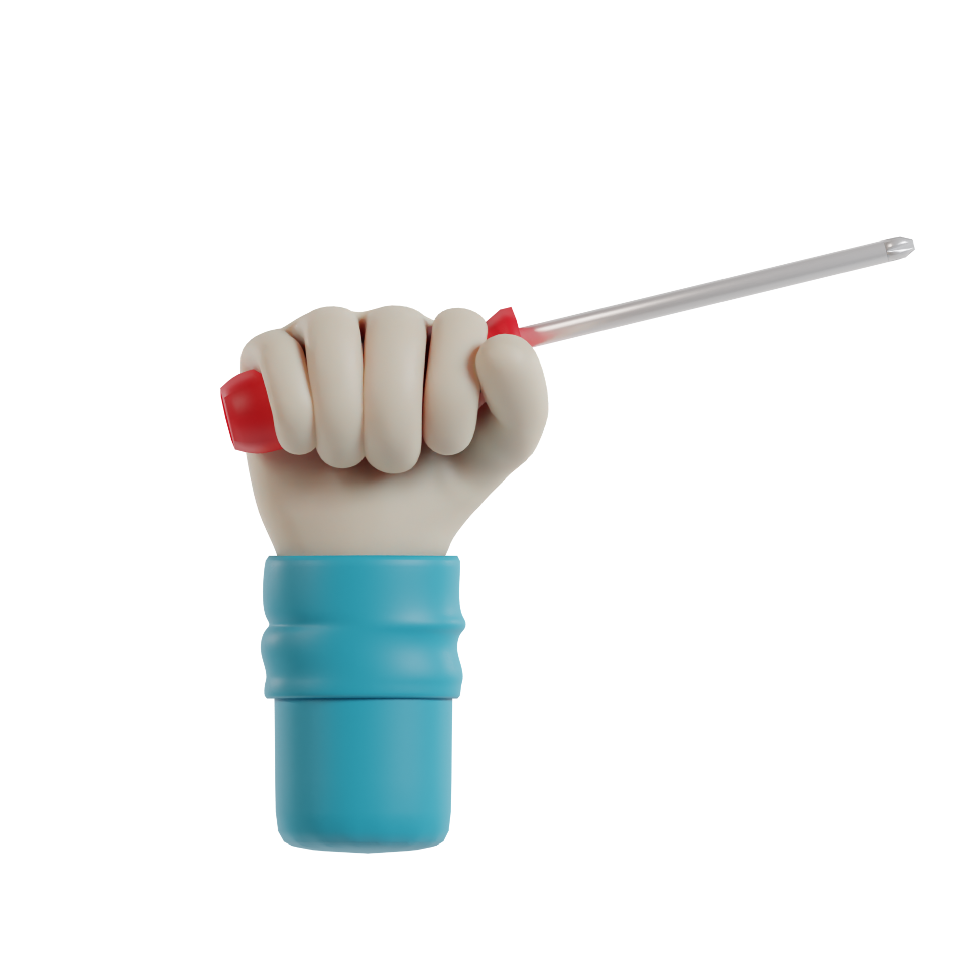 3D Isolated Hand Holding Tools 11222338 PNG