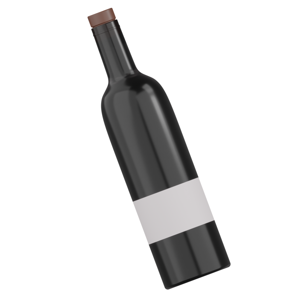 ícone de vinho isolado 3D png