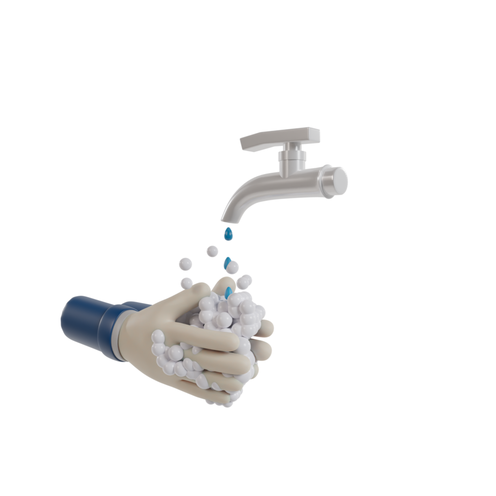 3d isolierte Hygienehand png