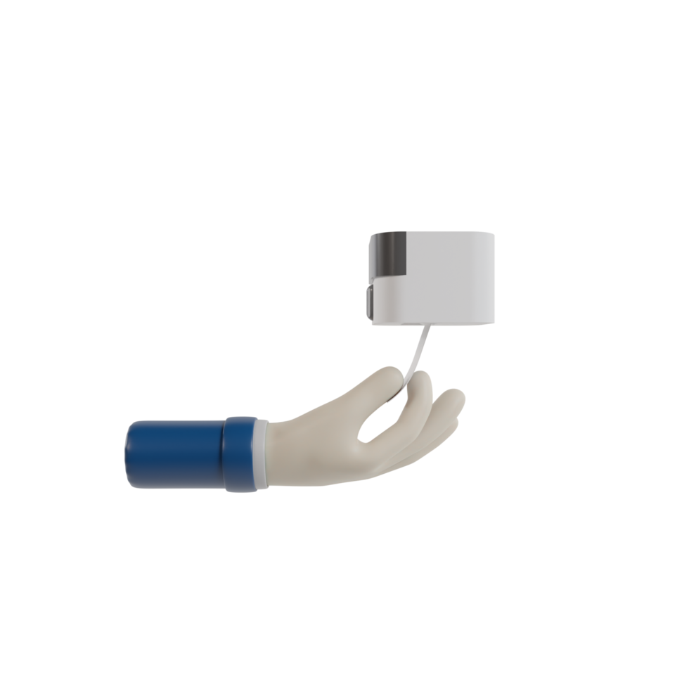 3D Isolated Hygiene Hand png