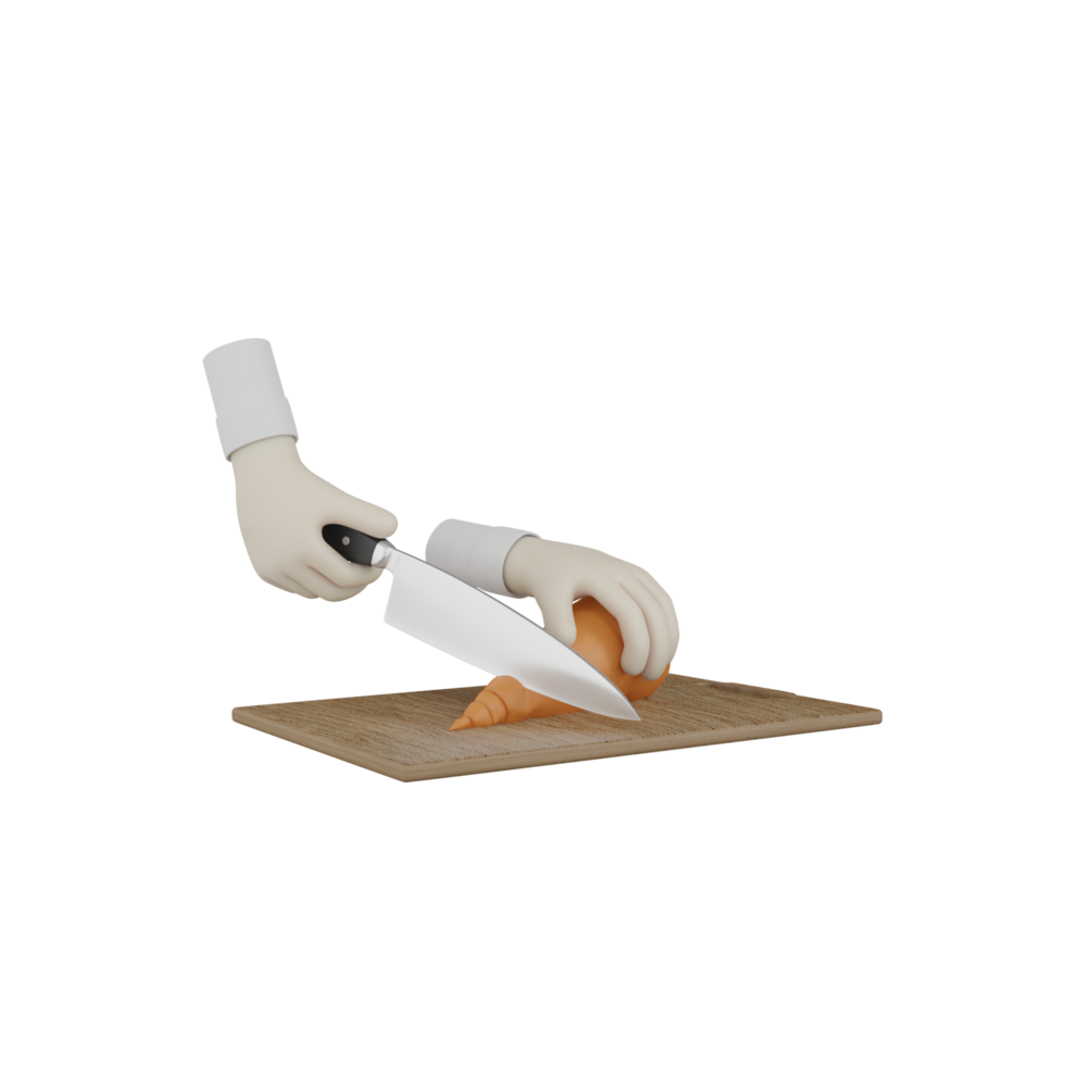 cocina de mano aislada 3d png