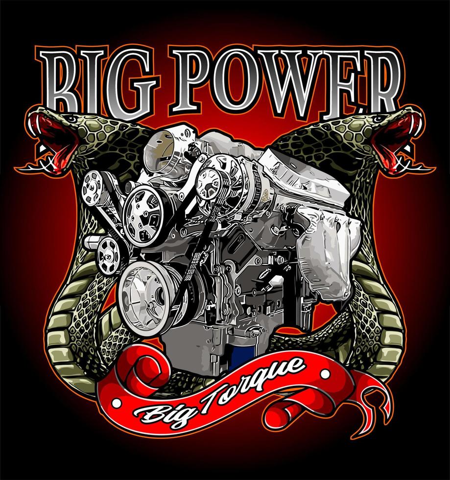 car engine racing vector