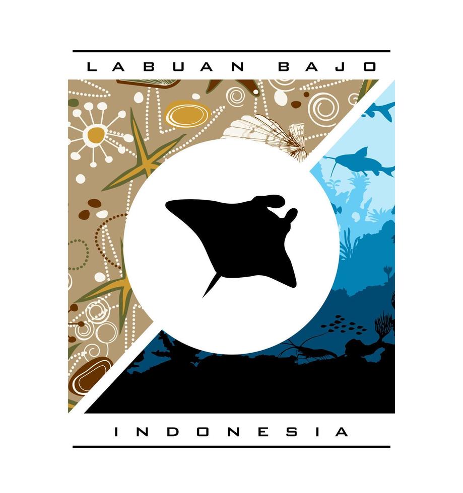 Labuan Bajo Island vector