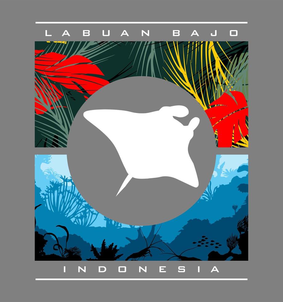 Labuan Bajo Island vector