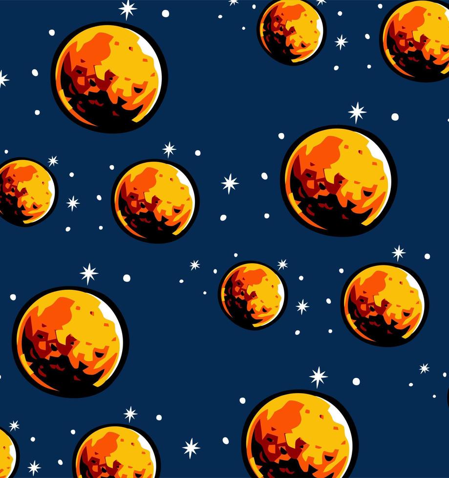 space cartoon vector template