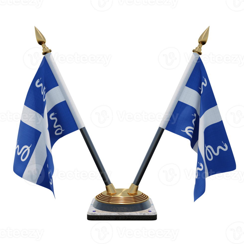 Drapeau Aux Serpents De La Martinique 3d illustration Double V Desk Flag Stand png