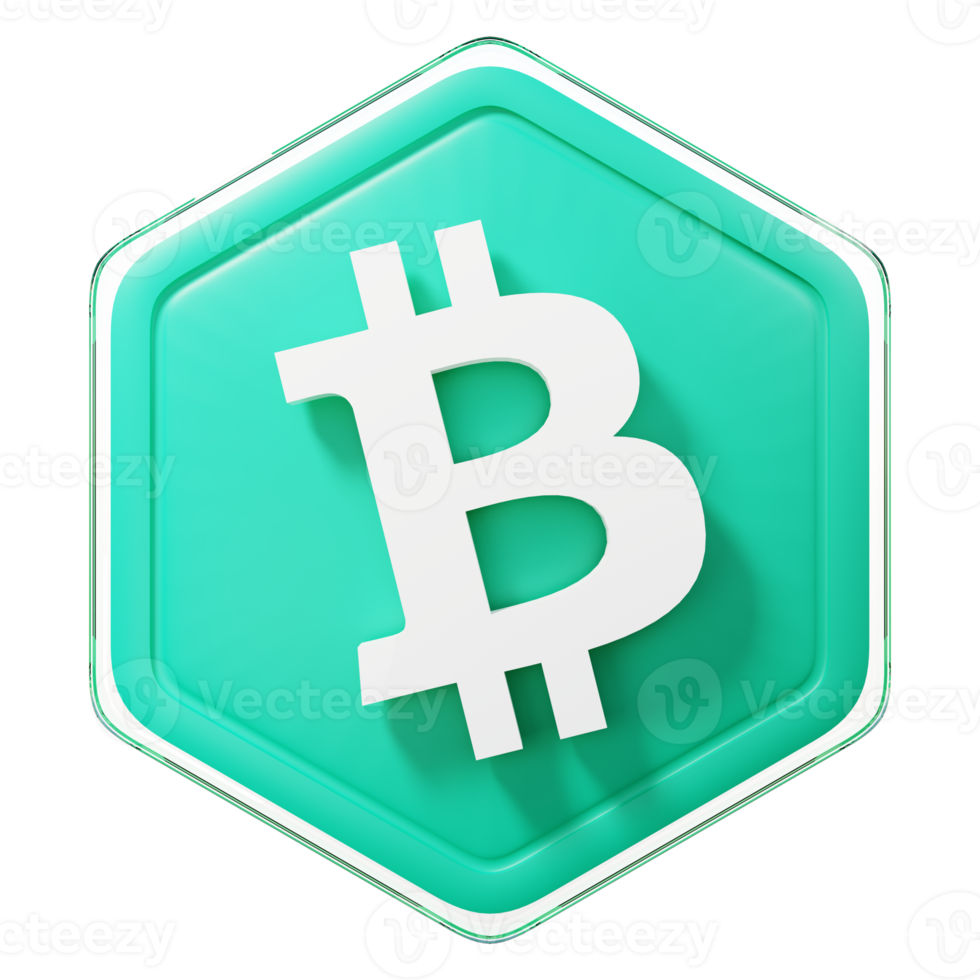 Bitcoin Cash BCH Badge Crypto 3D Rendering png