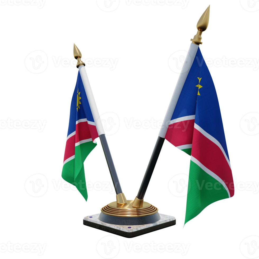 Namibia 3d illustration Double V Desk Flag Stand png