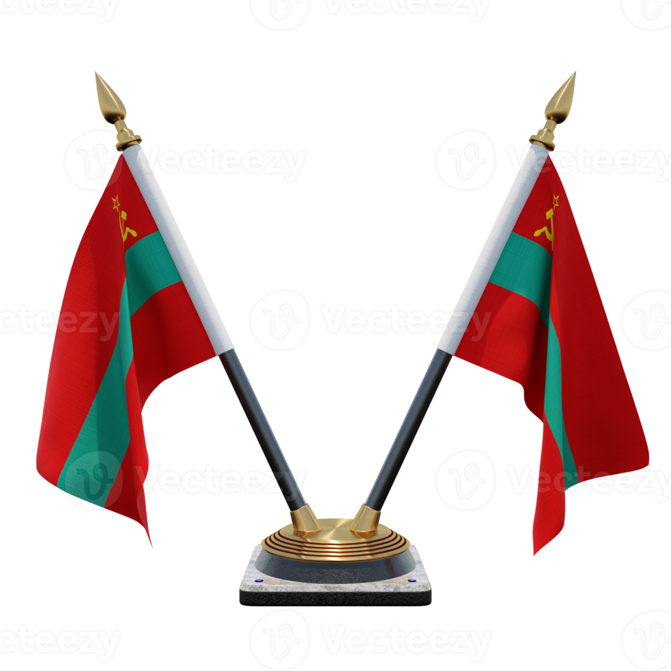 Transnistria 3d illustration Double V Desk Flag Stand png