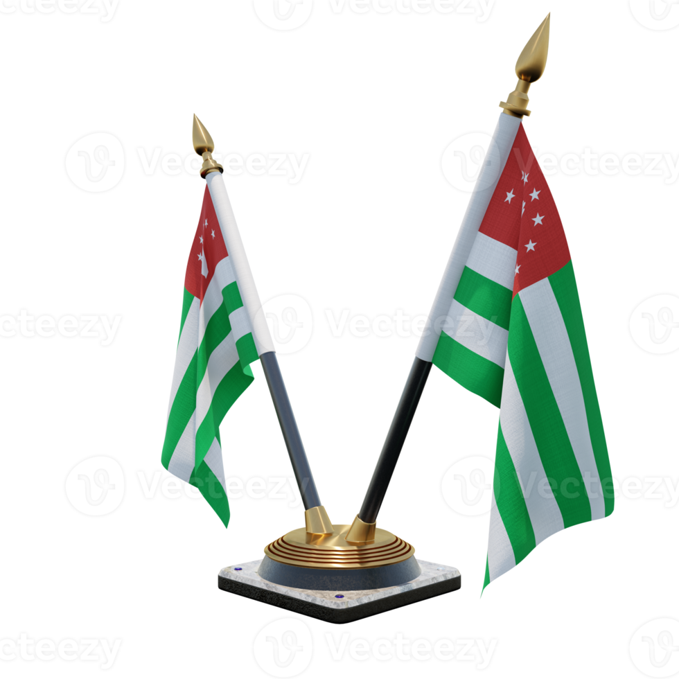 Republic of Abkhazia 3d illustration Double V Desk Flag Stand png