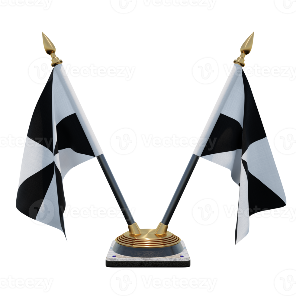Ceuta 3d illustration Double V Desk Flag Stand png