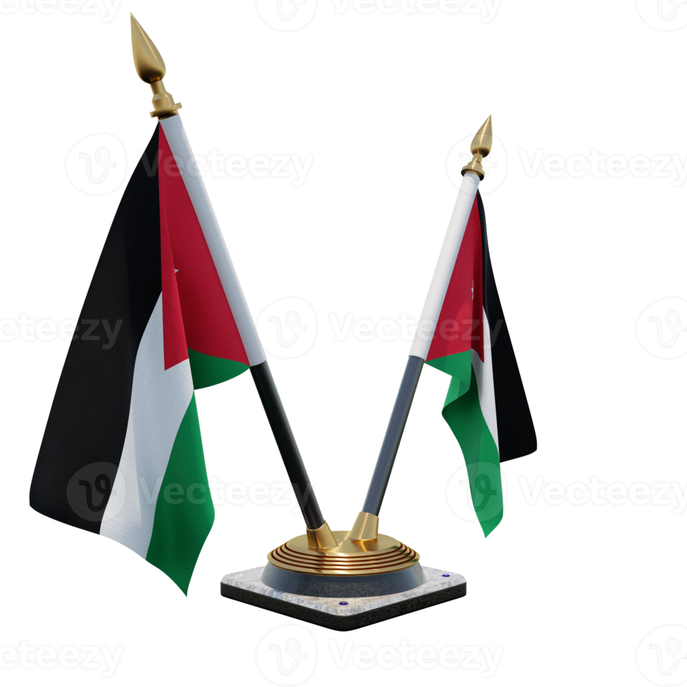 Jordan 3d illustration Double V Desk Flag Stand png
