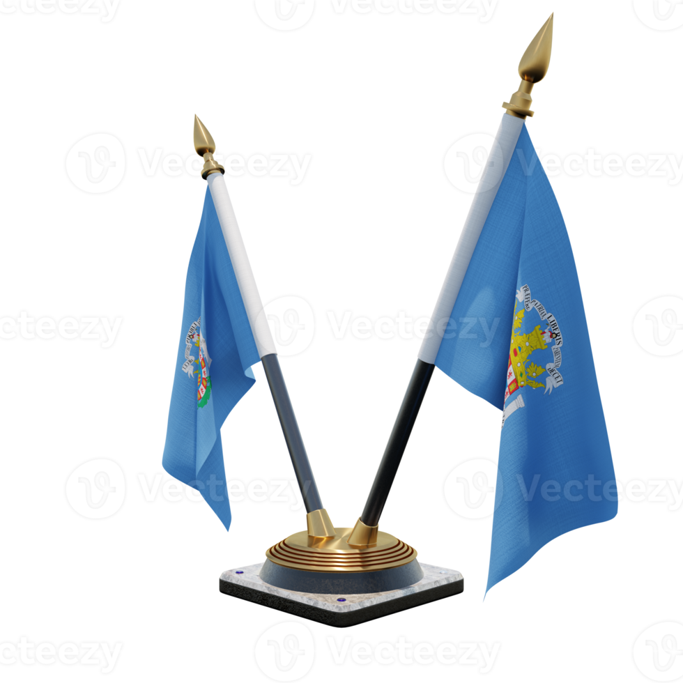 Melilla 3d illustration Double V Desk Flag Stand png