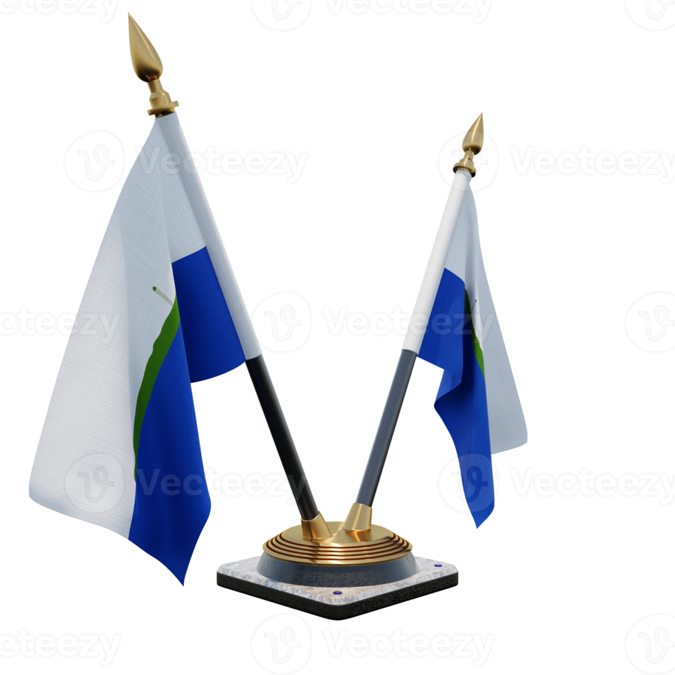 Navassa Island 3d illustration Double V Desk Flag Stand png