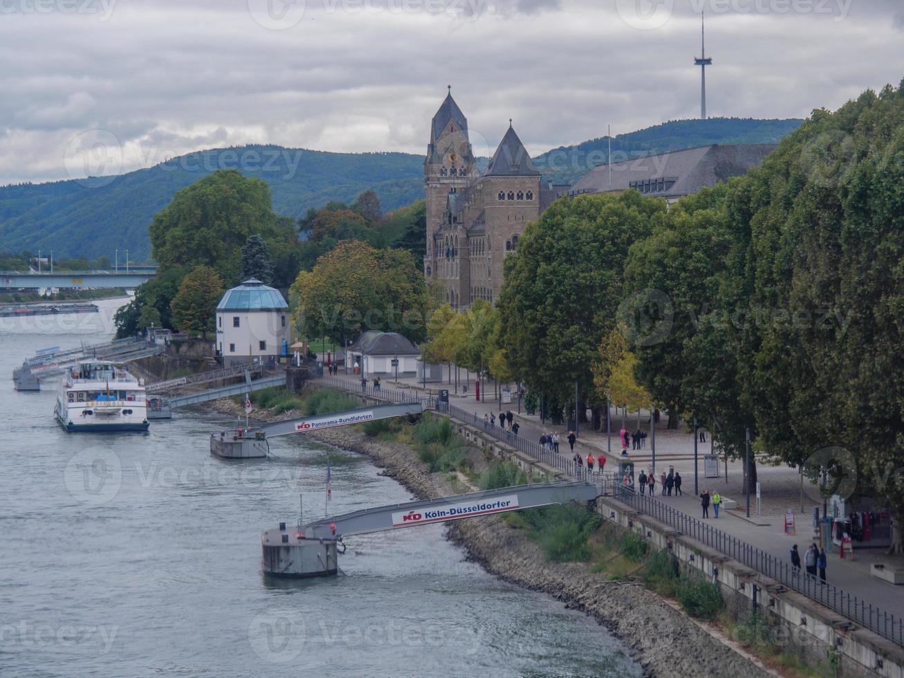 Koblenz at the rhine river photo