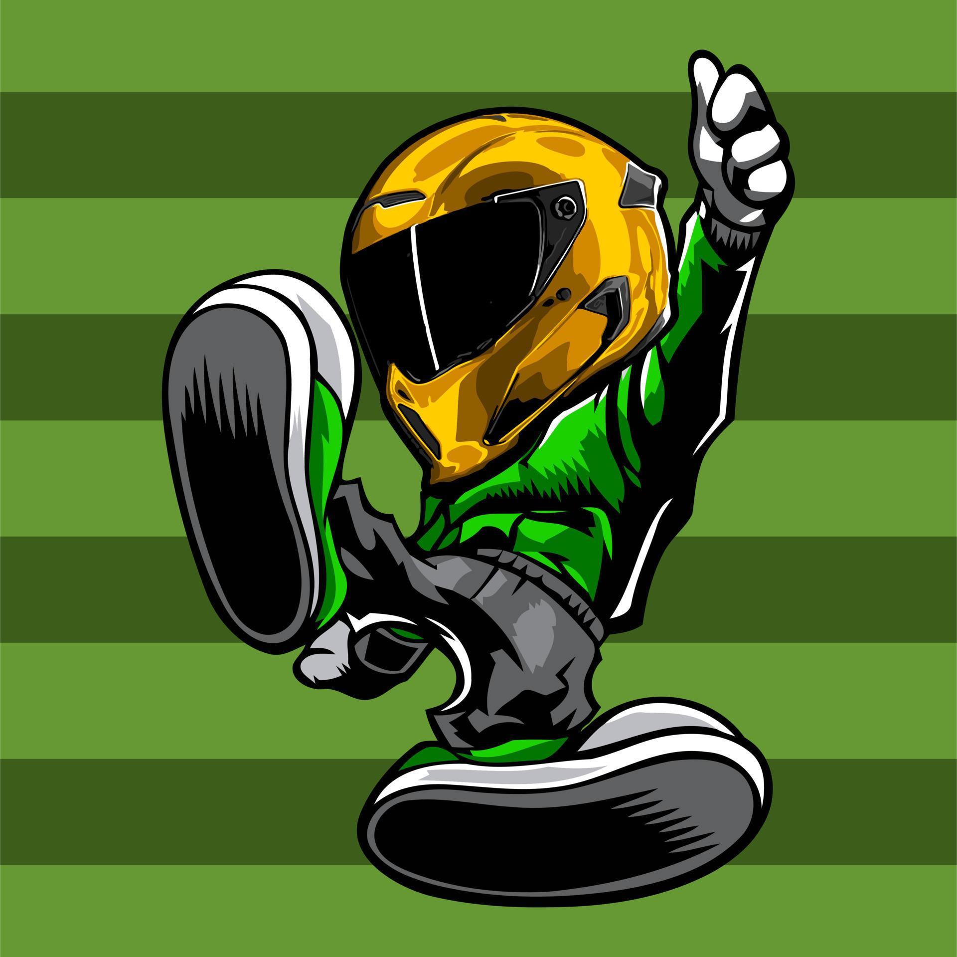 cartoon boy wearing a helmet 11223189 Vector Art at Vecteezy