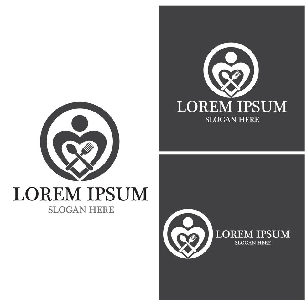 Restaurant icon logo vector template