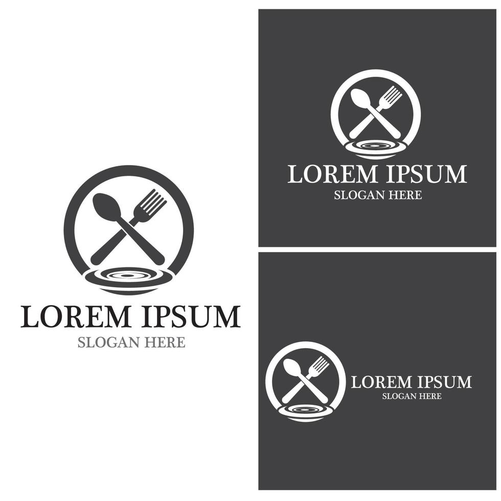 plantilla de vector de logotipo de icono de restaurante