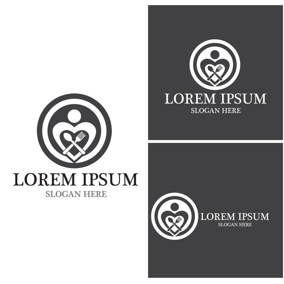 plantilla de vector de logotipo de icono de restaurante