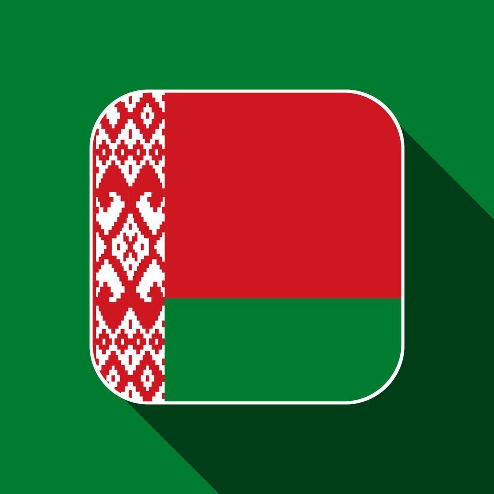 Belarus flag, official colors. Vector illustration.